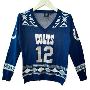 FOCO NFL Indianapolis Colts Andrew Luck #12 Ugly Christmas Sweater Size Medium